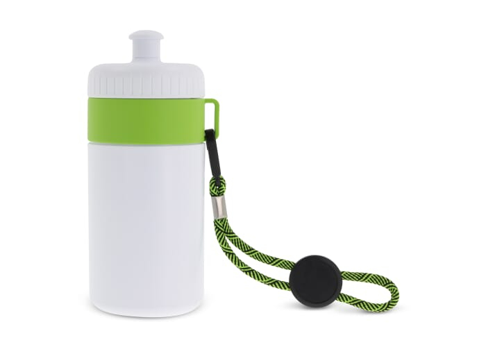 Bidon sport personnalisable 500 ml Blanc et Vert clair
